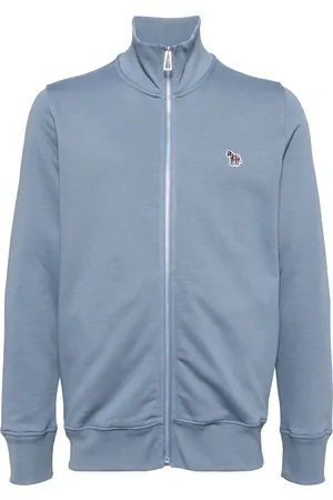 Paul Smith Zebramönstrad sweatshirt med dragkedja