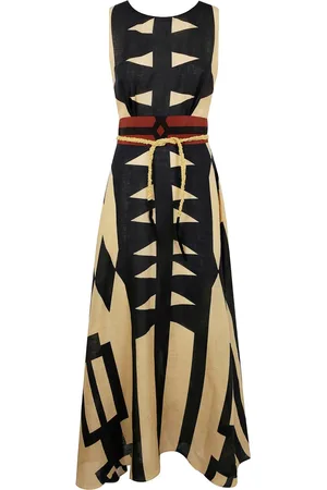 VOLANTIS Silk midi dress