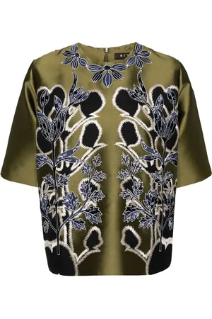 BIYAN Blus med blomsterbrodyr