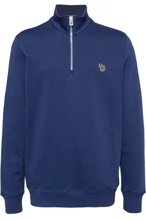 Paul Smith Zebramönstrad sweatshirt med dragkedja