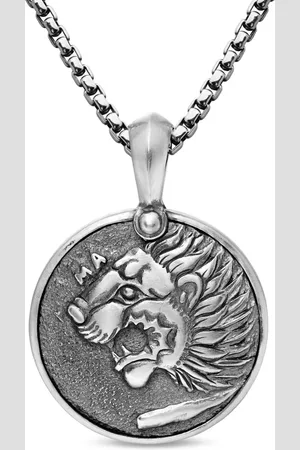 David Yurman Petrvs Lion amulett i sterlingsilver (35 mm)