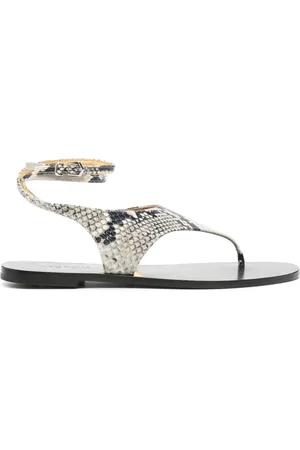 PARIS TEXAS Amalfi sandaler med ormskinnseffekt