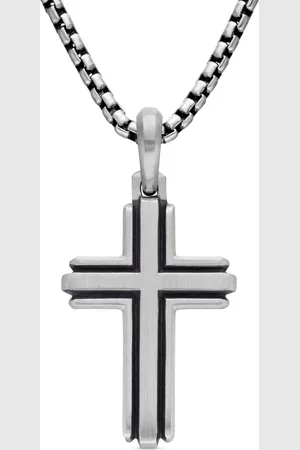 David Yurman Deco Cross hänge i sterlingsilver (34 mm)