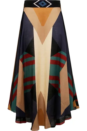 VOLANTIS Silk midi skirt