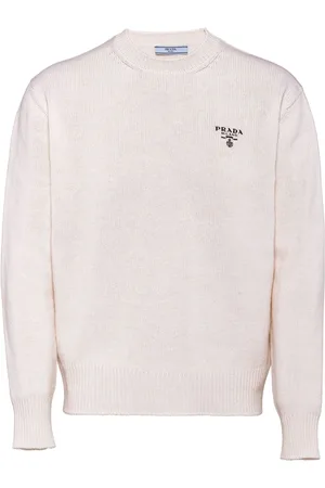 Prada Kashmirtröja med broderad logotyp