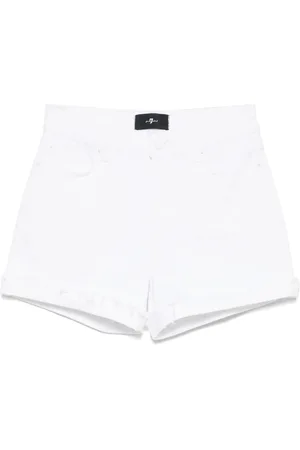 7 for all Mankind Upprullade shorts med medelhög midja