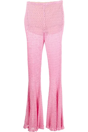 BLUMARINE Stickade utsvängda byxor