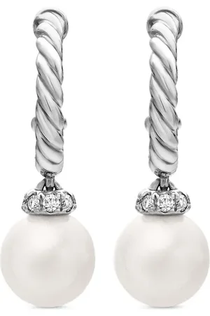 David Yurman Sterlingsilver pärlprydda hoops (18,4 mm)