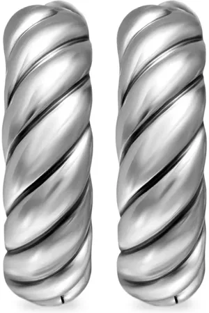 David Yurman Sculpted Cable hoops i sterlingsilver (18,6 mm)