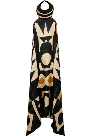 VOLANTIS Silk midi dress