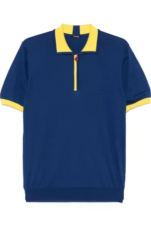 Kiton Pikétröja med kontrastkant