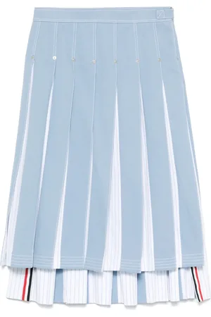 Thom Browne Plisserad jeanskjol