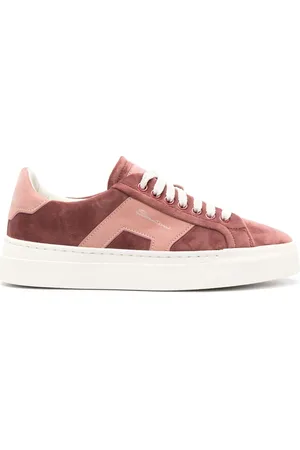 santoni Sneakers med logotyp och mockakant