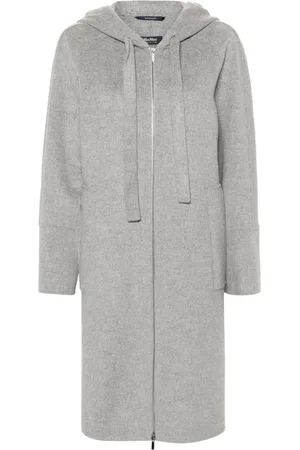 Max Mara Ytterjacka i jungfruull med huva