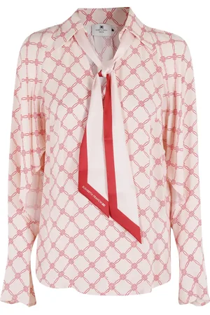 Elisabetta Franchi Blus med knytkrage