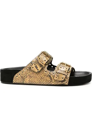 Isabel Marant Lennyo sandaler med ormskinnseffekt