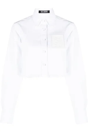 RAF SIMONS Kort skjorta med logotypmärke