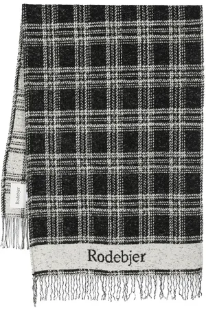 Rodebjer Rutig sjal med fransar