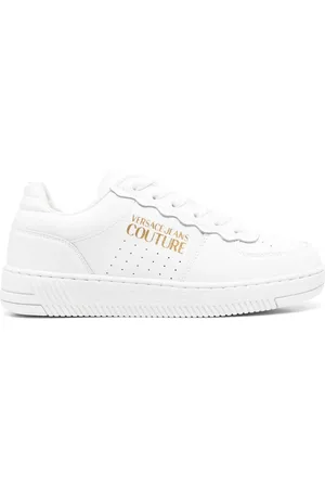 VERSACE Lädersneakers med logotyp