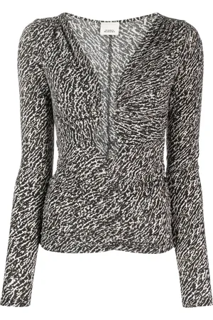 Isabel Marant Laura topp med abstrakt tryck