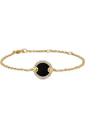 David Yurman Petite DY Elements Center Station diamantarmband i 18K gult guld (11 mm)