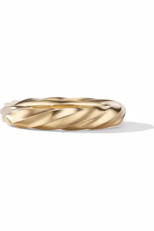 David Yurman återvunnet 18K guld Cable Edge bandring (4 mm)