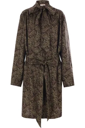 Saint Laurent Paisleymönstrad sidenklänning