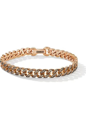 David Yurman Curb kedjearmband i 18K roséguld (8 mm)