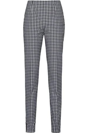 Prada Ginghamrutiga sidenbyxor