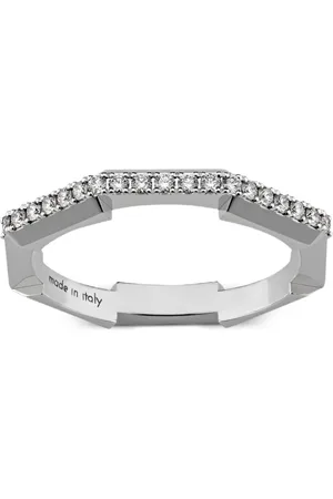 Gucci Link To diamantring i 18K vitguld