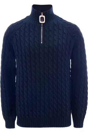 J.W.Anderson Henley kabelstickad tröja