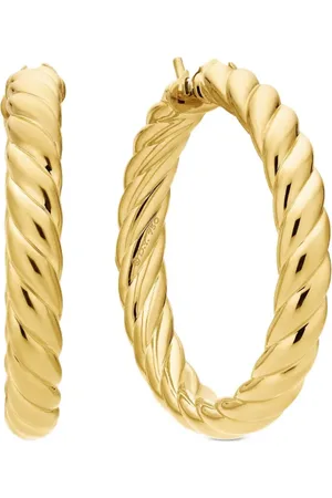 David Yurman Sculpted Cable hoops i 18K gult guld (38 mm)