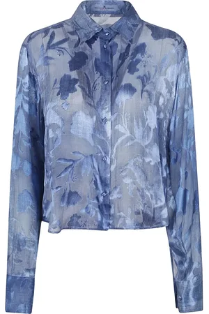 ERMANNO SCERVINO Jeansskjorta med devoréeffekt