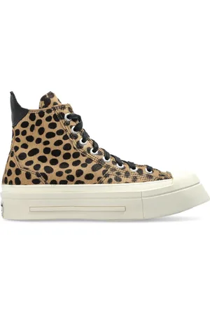 Converse Leopardmönstrade höga sneakers