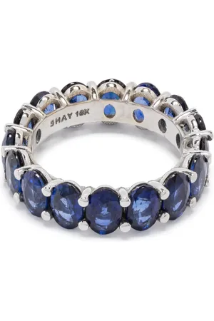 Shay Eternity ring i 18K vitguld med safir
