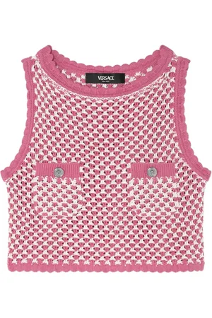 VERSACE Stickad croptop