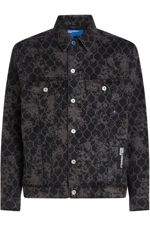 Karl Lagerfeld Jeansjacka med grafiskt tryck