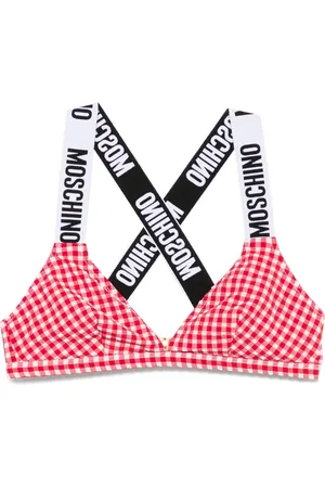 Moschino Ginghamrutig bikiniöverdel