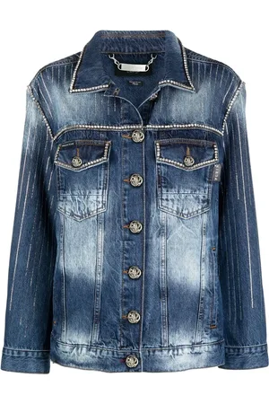 Philipp Plein Strassprydd jeansjacka