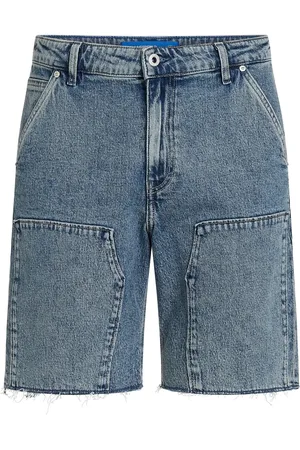 Karl Lagerfeld Shorts med osydd fåll