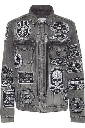 Philipp Plein Jeansjacka med dragkedja