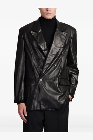 SALVATORE SANTORO Dubbelknäppt skinnblazer