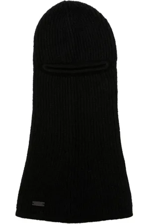 Saint Laurent Stickad balaclava med logotyp
