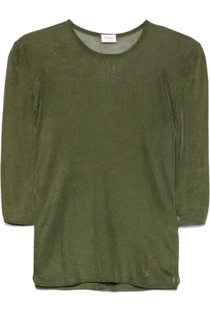 Saint Laurent Stickad topp