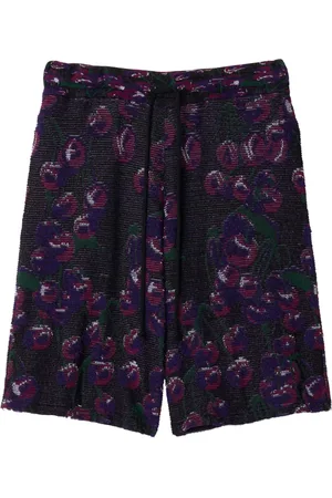 Burberry Mönstrade intarsiastickade shorts