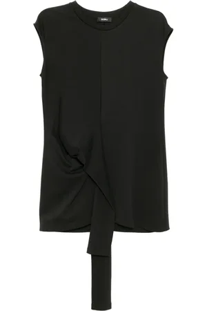 GOEN.J Asymmetriskt draperat linne