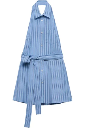 Prada Randig ärmlös skjorta