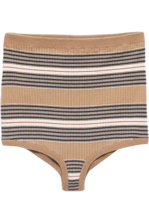 Prada Ribbade randiga minishorts