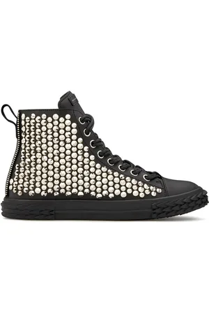 Giuseppe Zanotti Höga sneakers med nitar