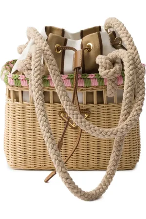 Prada Wicker liten axelväska